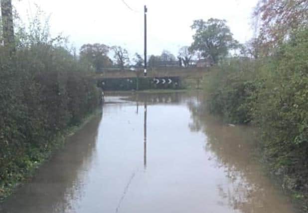 Flooding at Mill Lane, Goosnargh, on 29th October, 2020 (image: Michelle Woodburn)