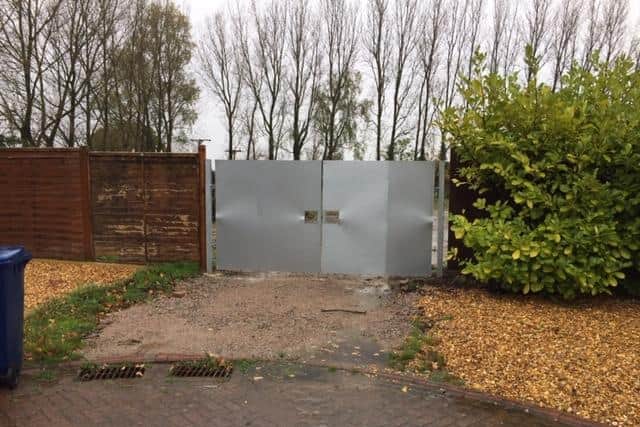 A fence separating Cottage Gardens in Bamber Bridge from a proposed new development beyond it (image: Peter Carter)