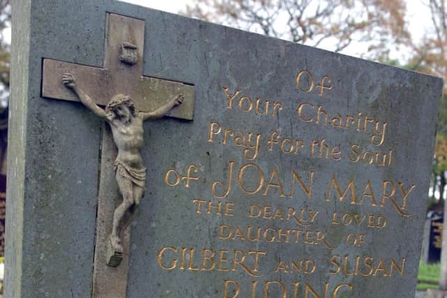 Grave of Joan Harrison in Chorley cemetery