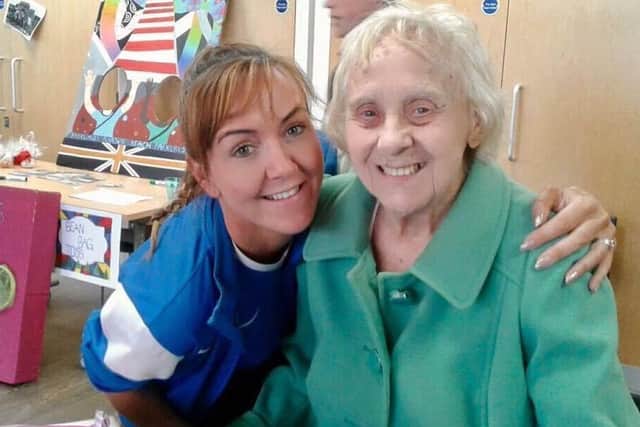 Lorraine with her mum June before lockdown