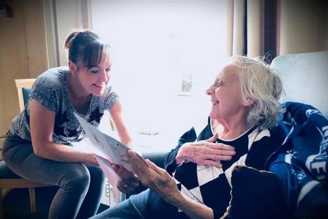 Lorraine with her mum June before lockdown
