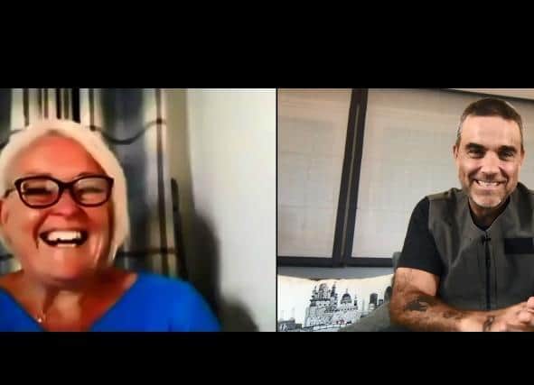 The moment Kay Lovelady virtually met Robbie Williams