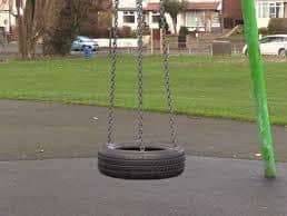 The main piece of play equipment left in the playground on Bent Lane