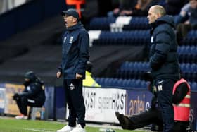 Tony Pulis and Alex Neil on the touchline at Deepdale when PNE played Middlesbrough in January 2018