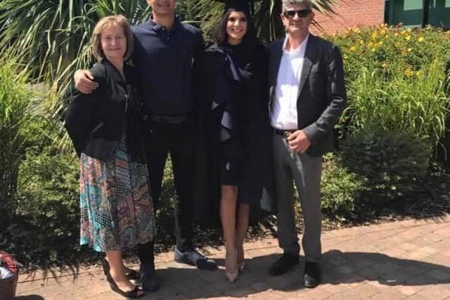 Siblings Luca and Nina with their grandmother Rosina Di Niro (left) and their father Giovanni Di Niro (right)