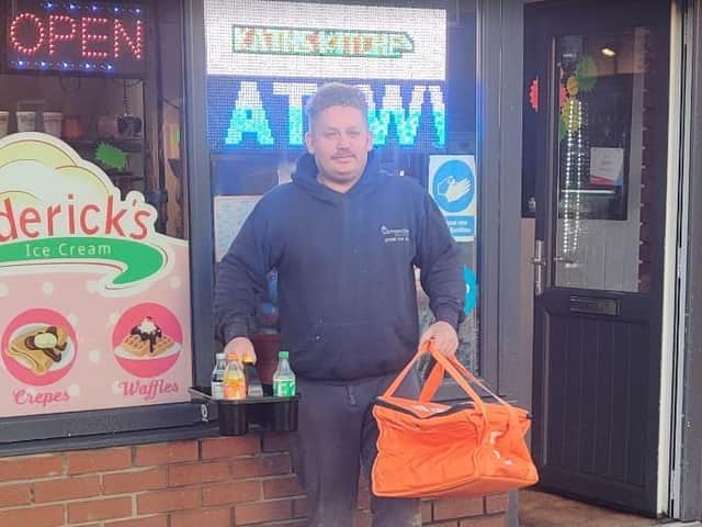Wayne Erfmann, who runs Kath’s Kitchen and Ice Cream Parlour on Pall Mall in Chorley,
