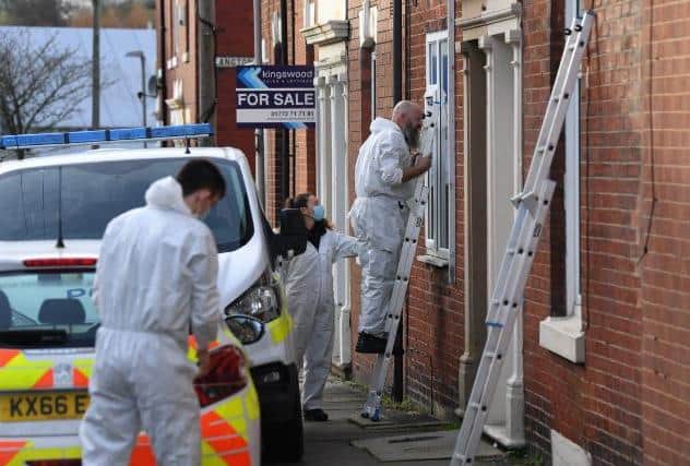 Police continued to searche a property on Christ Church street this afternoon