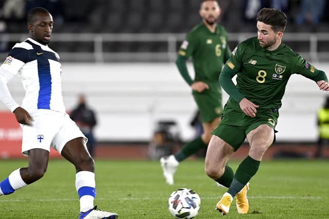 Sean Maguire in action for the Republic of Ireland against Finland in October