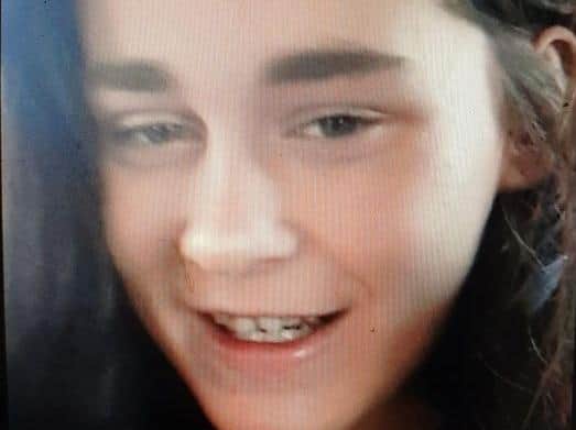 Leigha Birkett, 14, is described as being around 5ft 8ins, of slim build with long brown hair and green eyes. She was last seen wearing a black coat with blue jeans and black and white trainers. Pic: Lancashire Police