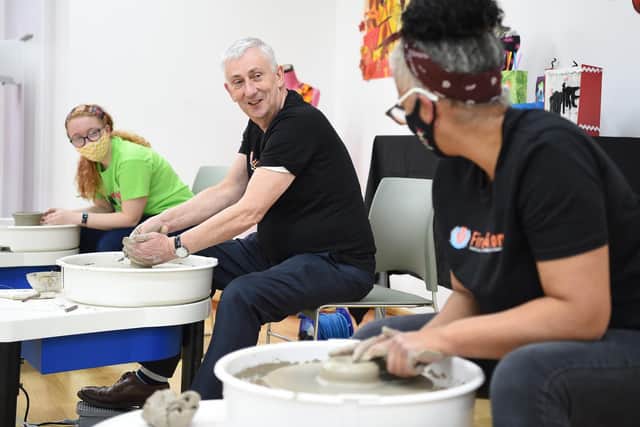 Sir Lindsay Hoyle, Chorley MP and Speaker of the House of Commons, came along to Inspire Youth Zone in Chorley to try his hand on the potter’s wheel ahead of the firedup4 auction which ends on Thursday (November 19)