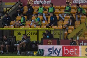 Preston North End's substitutes during September's 2-2 draw at Norwich City