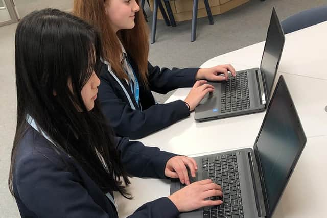 Hundreds of students at Fulwood Academy were provided with laptops to use at home.