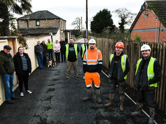 Local residents thanked building development company Lane Ends for their work