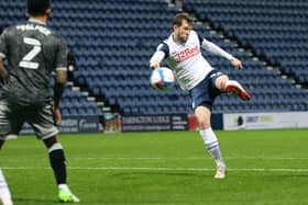 Tom Barkhuizen pulls the trigger for Preston North End's winner against Sheffield Wednesday at Deepdale