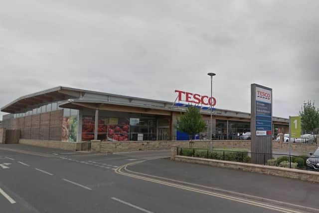 The pensioner suffered a broken shoulder after she was sent crashing to the floor by a runaway thief at Tesco in Wyre Street, Padiham on Friday morning (November 20).