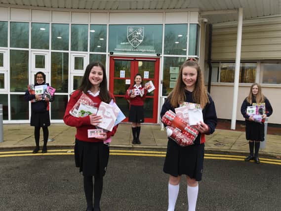 Penwortham Girls High used their  Mangahigh  prize of Amazon vouchers to buy  Christmas gifts from underprivileged teenagers
