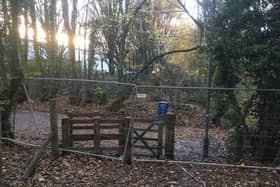 The fenced off land at Bluebell Woods in Leyland