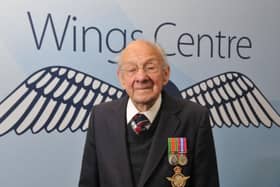 Albert at the presentation of his wartime medals four years ago.