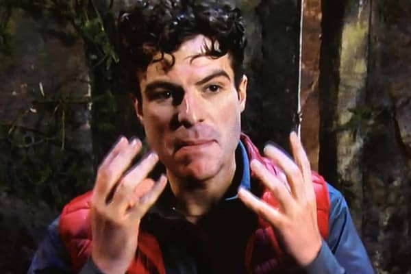 A clean shaven Jordan in last night's 'Im a Celebrity Get Me Out of Here'