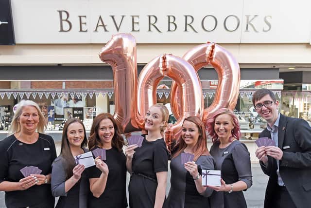 Beaverbrooks staff celebrating the company's 100th anniversary at the start of 2019