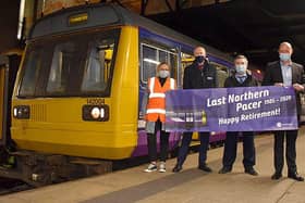 The last Northern Pacer to carry customers being bid a final farewell on its last journey