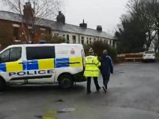 The 47-yea-old has been arrested on suspicion of sexual offences, say police, following the 'sting' in the Hesketh Arms car park in New Hall Lane, Preston at around 11.40am yesterday (Sunday, November 29)