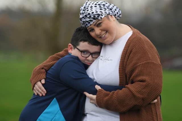 The 33-year-old mum is 'not ready' to leave her son Riley, 10