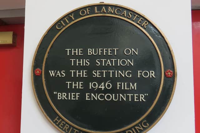 The Brief Encounter plaque at Carnforth railway station.