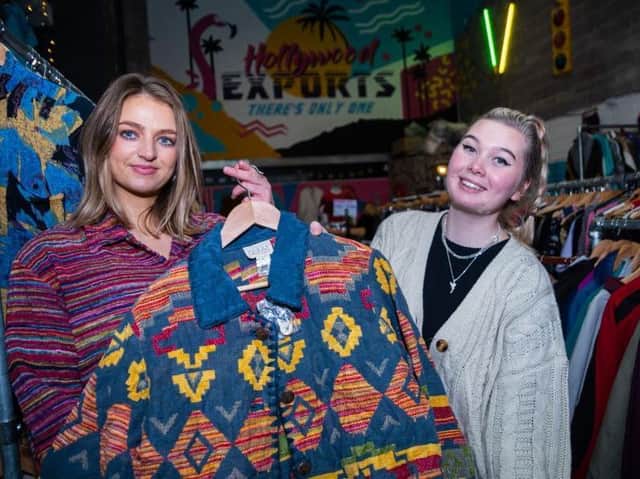 Kay Pickles (left) owner of Hollywood Exports with employee Abby Clemson