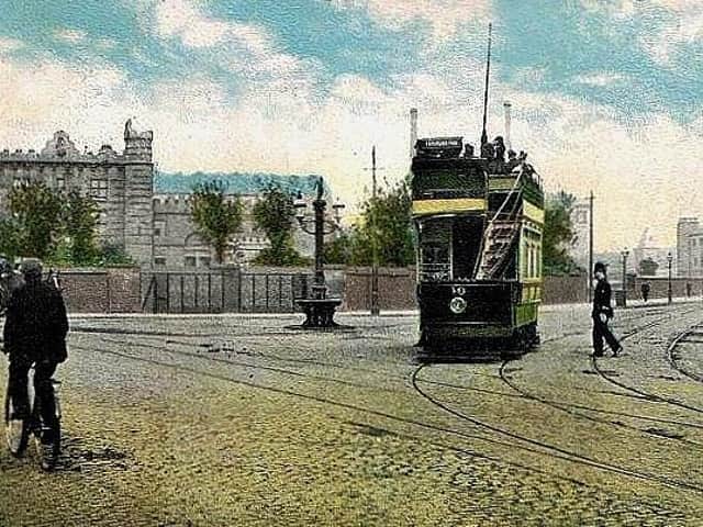 Trams passed by Preston Gaol frequently