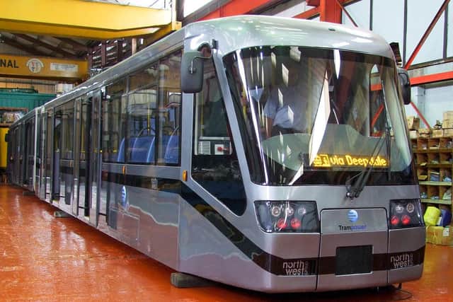 The tram poised to start testing in Preston (image:  Preston Trampower)