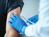 A patient being given a dose of a coronavirus vaccine produced by BioNTech. Pic: BioNTech/PA