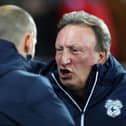 Preston North End boss Alex Neil with Neil Warnock (right) when Warnock was Cardiff manager