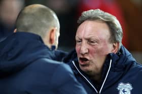 Preston North End boss Alex Neil with Neil Warnock (right) when Warnock was Cardiff manager