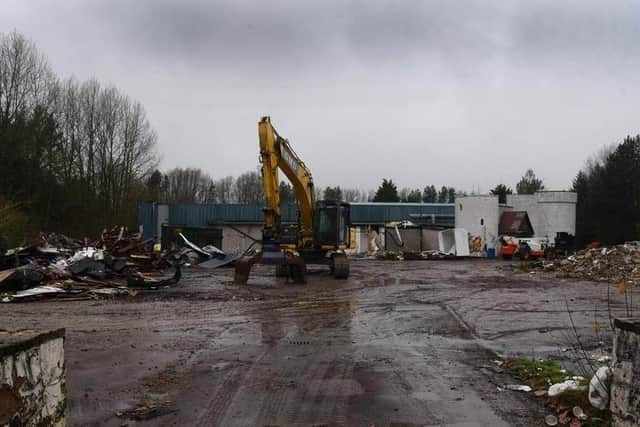 Demolition crews have been busy tearing down the remaining buildings at the theme park today (December 8)