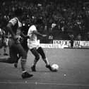 Brian Mooney fires home for Preston North End against Mansfield at Deepdale in November 1988