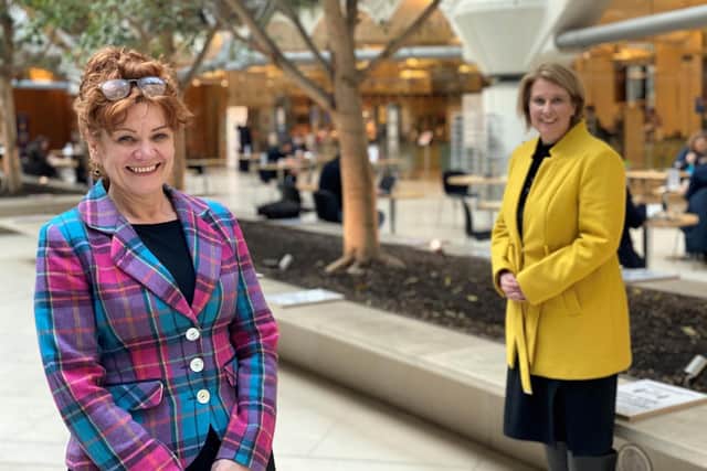 Sarah Atherton MP, chair of defence sub-committee, and South Ribble MP Katherine Fletcher