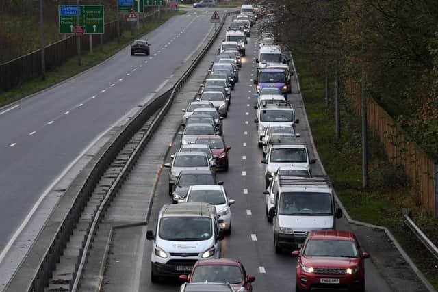 Preston-bound motorists remain at a standstill in Penwortham after a crash on the Guild Way flyover at around 7.20am