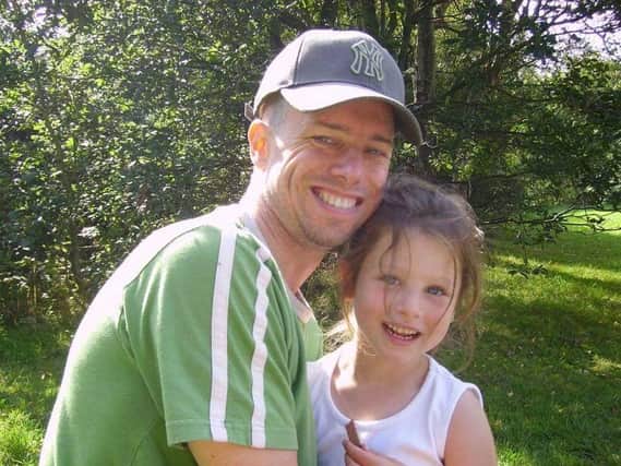 Andrew Dearden who died of a brain tumour in 2015 with his daughter Antonia