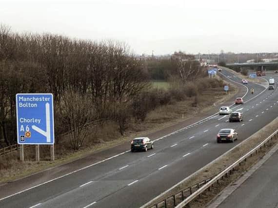 Junction 8 of the M61 at Chorley