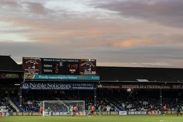 Fans were allowed back at Kenilworth Road for Luton's clash with Preston