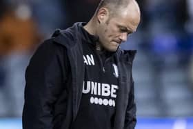 Alex Neil look dejected as his Preston team lose 3-0 at Luton
