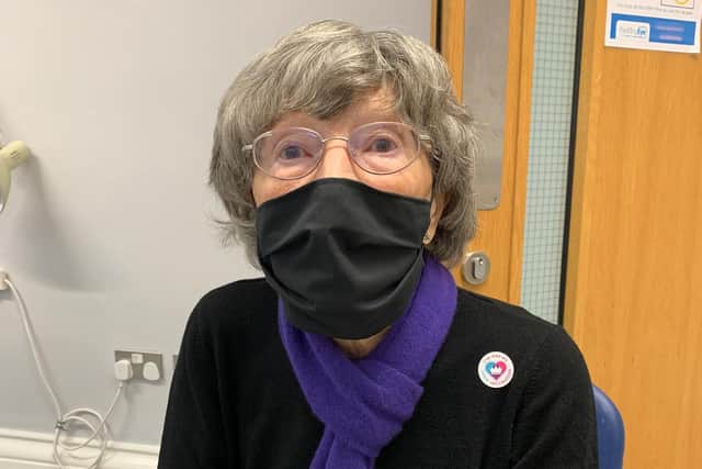 Lancashire pensioner Olive McCann received her Pfizer/BioNTEch vaccine at her local GP surgery this morning. "I’m looking forward to it. It will make me safe and able to go out more," said Olive.