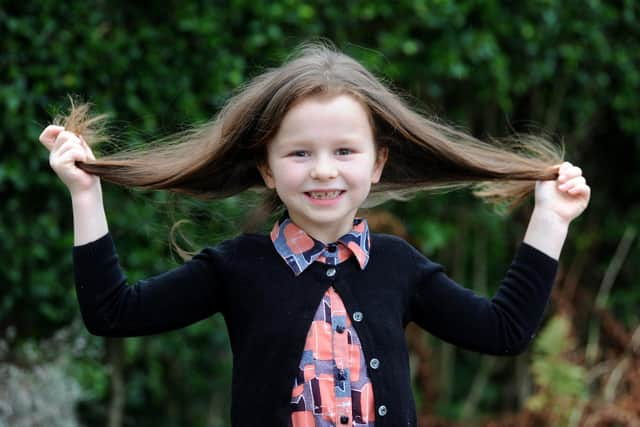 Delilah Mawdsley, from Cleveleys,  had 12 inches of hair chopped off to donate to the Little Princess Trust and raise money for Brian House