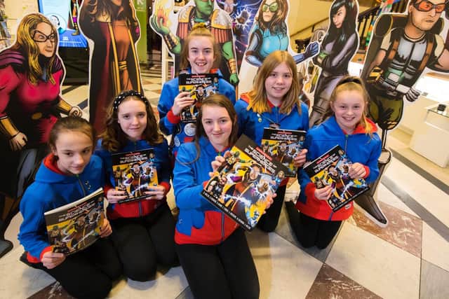 A group of guides at the Science of Superheroes book launch