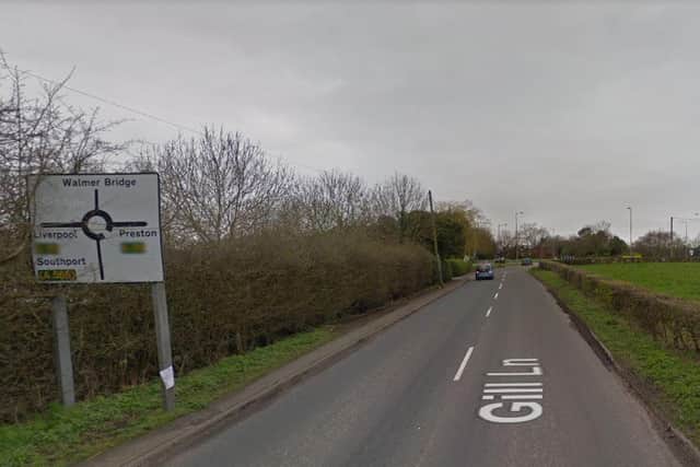 The crash happened on Gill Lane, near the the A59 roundabout, in Walmer Bridge at around 1.15pm today (Friday, December 18). Pic: Google