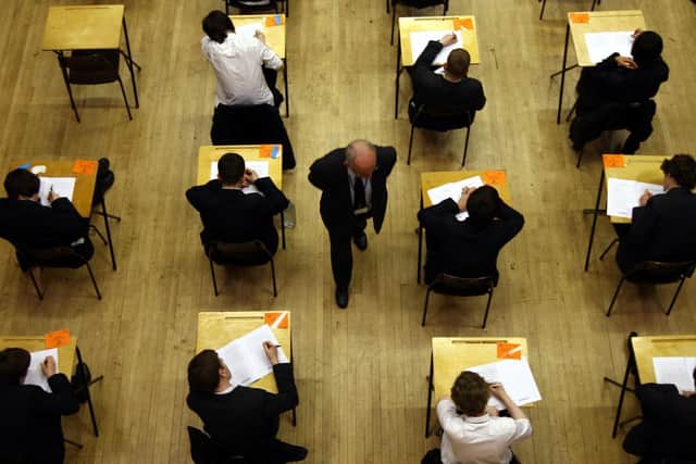 A file photo, dated March 7, 2020, of a general view of pupils sitting an exam (Picture: PA Wire/PA Images/David Jones)