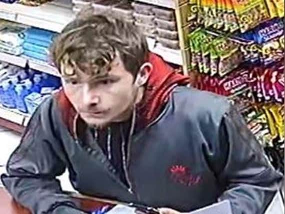 Police want to identify two men (including the man pictured) who might have spoken to Adam Le Roi at the Texaco garage in New Hall Lane, Preston in the early hours of Sunday, November 15, before he was stabbed to death in a nearby flat. Pic: Lancashire Police

We believe they spoke to Mr Le Roi in the garage before he died.