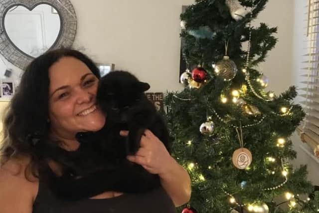 Mum-of-two Karen Rothwell, from Fulwood, said she is "over the moon" after she was reunited with her missing kitten, Bill, who had disappeared from her home in Briar Bank Row in August. Pic: RSPCA