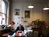 Ian Hislop in the Private Eye office